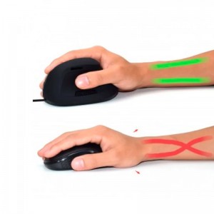 RATON EWENT VERTICAL ERGONOMICO OPTICO USB2.0 EW3157  NEGRO