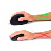 RATON EWENT VERTICAL ERGONOMICO OPTICO USB2.0 EW3157  NEGRO