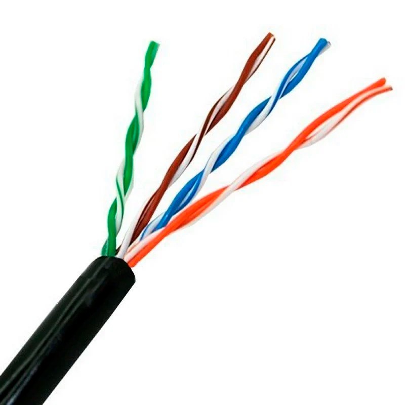 BOBINA AISENS CABLE RJ45 EXTERIORES UTP CAT.5E 305MT NEGRO