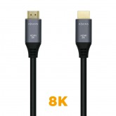 CABLE HDMI AISENS 2.1  8K HDMI MACHO HDMI MACHO 0.5 CM NEGRO