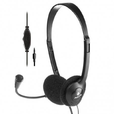 AURICULAR+ MICROFONO NGS MS103 PRO JACK 3.5MM NEGRO