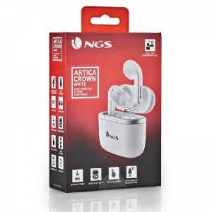 AURICULARES BLUETOOTH NGS ARTICA CROWN ESTUCHE CARGA 8H BLAN