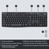 TECLADO+RATON LOGITECH WIRELESS MK295 NEGRO 