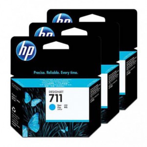 INK JET HP ORIG. CZ134A  Nº711 CYAN PACK 3