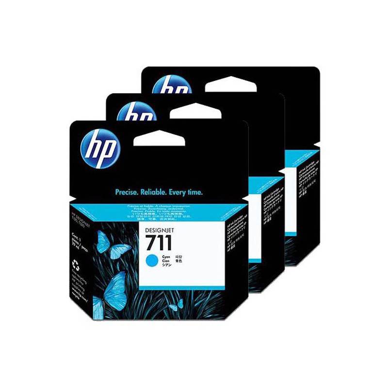 INK JET HP ORIG. CZ134A  Nº711 CYAN PACK 3