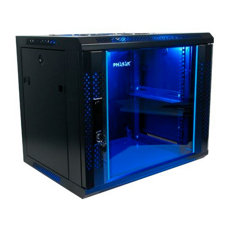 ARMARIO MURAL 19" PHASAK 15U PHO 2115 600X450 PTA.DE CRISTAL