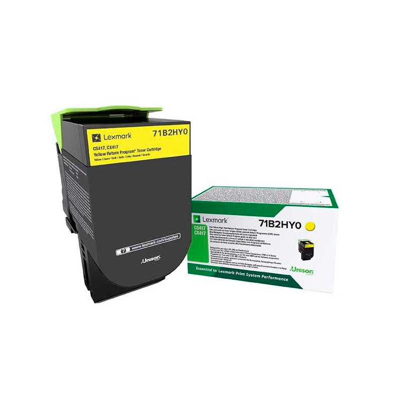 TONER LEXMARK ORIG. 71B2HY0  AMARILLO