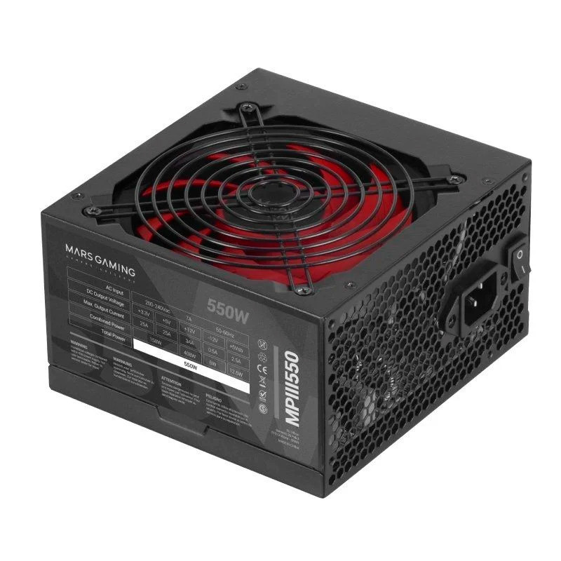 FUENTE ALIMENTACION MARS GAMIN MPIII550 550W VENTILADOR 12CM