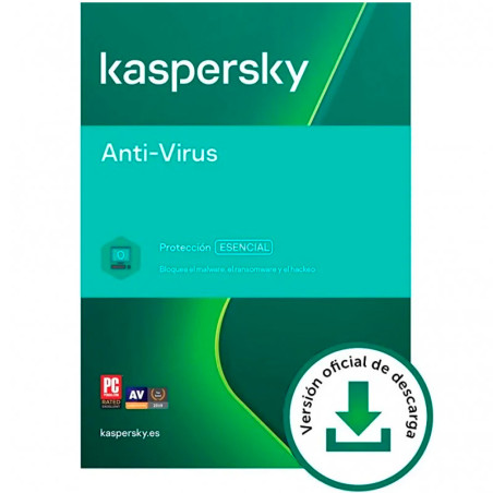 SOFT.KASPERSKY ELEC.ANTIVIRUS STANDAR.10 US.1 AÑO 2023