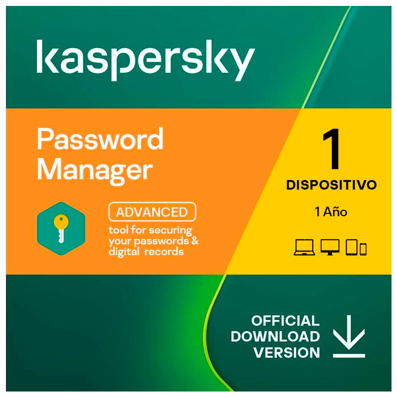 SOFT.KASPERSKY ELEC. CLOUD PASWORD MANAGER 1 US 1 AÑO 2023