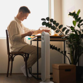 VENTILADOR DE TORRE MECÁNICO BLANCO CON UNA POTENCIA DE 45W