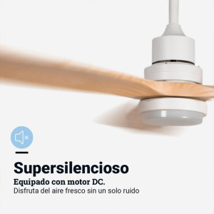 VENTILADOR TECHO BASE BLANCA 3 ASPAS 142 CM. 26W WIFI