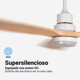 VENTILADOR TECHO BASE BLANCA 3 ASPAS 142 CM. 26W WIFI