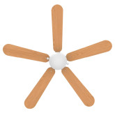 VENTILADOR DE TECHO MECÁNICO BASE BLANCA 5 ASPAS 132 CM. 60W