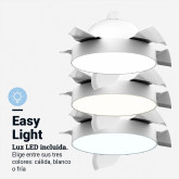 VENTILADOR TECHO BASE BLANCA Y 5 ASPAS BLANCAS 136 CM. 80W