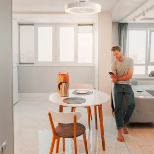 VENTILADOR DE TECHO TIPO BOX COLOR BLANCO 50CM WIFI