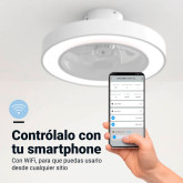 VENTILADOR DE TECHO TIPO BOX COLOR BLANCO 50CM WIFI
