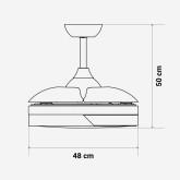 VENTILADOR TECHO ASPAS RETRACTILES BLANCO/MADERA 106 CM WIFI