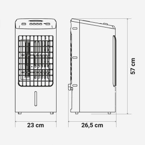 CLIMATIZADOR EVAPORATIVO. 4 LITROS. 270M3/H.MECÁNICO.