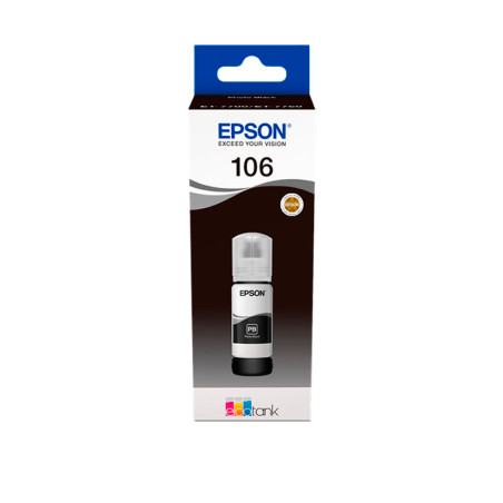 INK JET EPSON C13T00R140 ECOTANK Nº 106 BLACK 