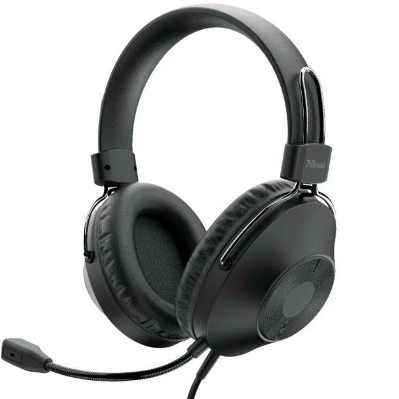 AURICULARES BLUETOOTH  TRUST HS-250 CON MICRÓFONO USB  NEGR