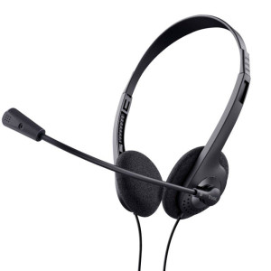 AURICULARES TRUST HEADSET CON MICROFONO JACK 3.5 NEGRO
