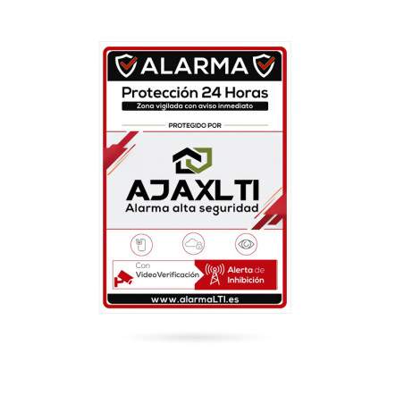 CARTEL ALARMA  AJAX PVC   A5