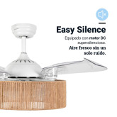 VENTILADOR TECHO CON ASPAS RETRACTILES JALOQUE 5042WFC 104CM