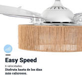 VENTILADOR TECHO CON ASPAS RETRACTILES JALOQUE 5042WFC 104CM