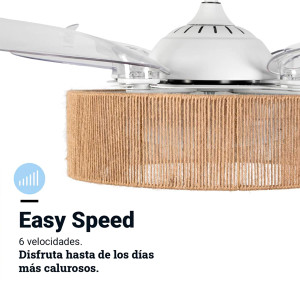 VENTILADOR TECHO CON ASPAS RETRACTILES JALOQUE 5042WFC 104CM