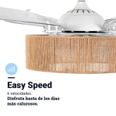 VENTILADOR TECHO CON ASPAS RETRACTILES JALOQUE 5042WFC 104CM