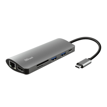 HUB USB 2.0 TIPO-C TRUST DALYX 2USB/1USB-C/1RJ45/1HDMI/MICRO