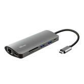 HUB USB 2.0 TIPO-C TRUST DALYX 2USB/1USB-C/1RJ45/1HDMI/MICRO