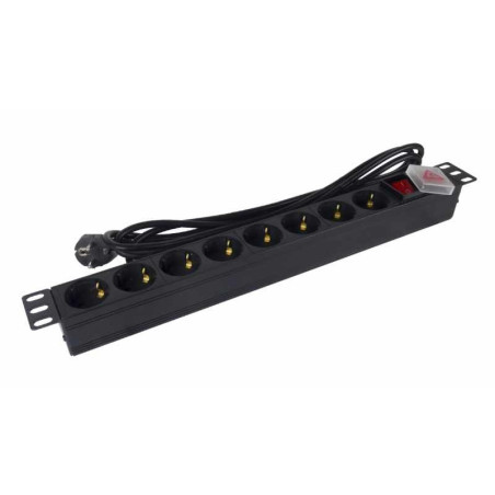 REGLETA 8 TOMAS 16A + INTERRUPTOR NEGRA 3 M BNS 1520