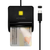 LECTOR DE DNI USB TIPO-C AISENS NEGRO ASCR-SN03C-BK