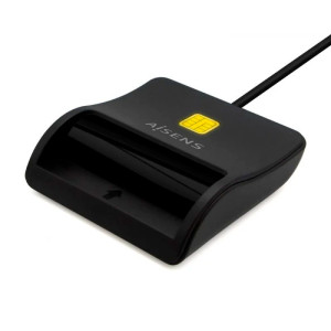 LECTOR DE DNI USB TIPO-C AISENS NEGRO ASCR-SN03C-BK