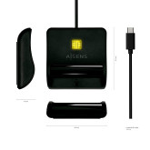 LECTOR DE DNI USB TIPO-C AISENS NEGRO ASCR-SN03C-BK