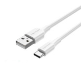 CABLE USB 2.0 MACHO A USB TIPO-C MACHO 1 MTR. BLANCO