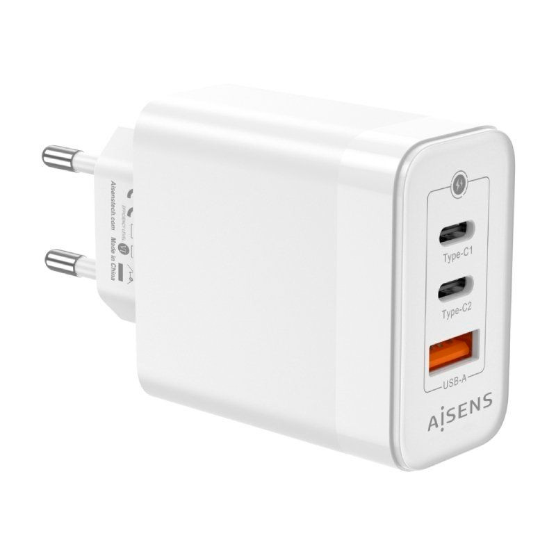 CARGADOR AISENS ASCH-65W3P007-W 2XUSB TIPO-C 65W