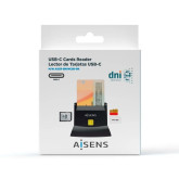 LECTOR DE DNI USB TIPO-C AISENS NEGRO ASCR-SN04CSD-BK