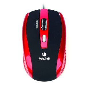 RATON NGS TICKRED USB NEGRO/ROJO