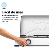 PLACA GAS PORTÁTIL UNIVERSAL BLUE 2 FUEGOS COLOR BLANCO