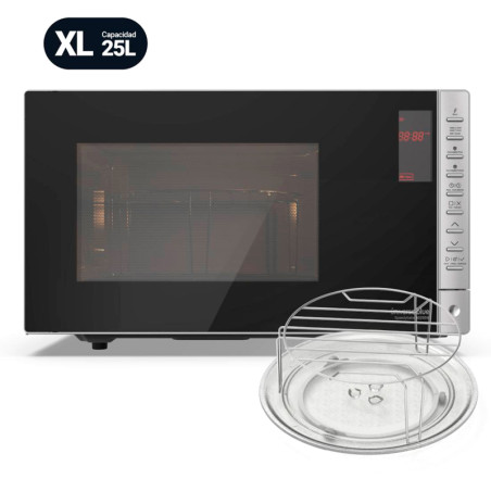 MICROONDAS 25 LITROS. GRILL. CONTROL DIGITAL. INOX