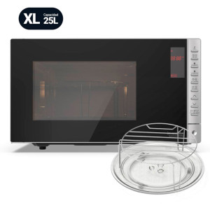 MICROONDAS 25 LITROS. GRILL. CONTROL DIGITAL. INOX