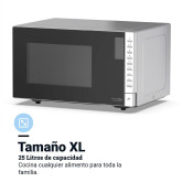 MICROONDAS 25 LITROS. GRILL. CONTROL DIGITAL. INOX