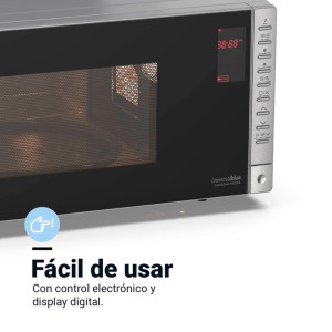 MICROONDAS 23 LITROS. GRILL. CONTROL DIGITAL. INOX