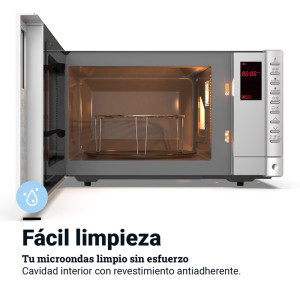 MICROONDAS 23 LITROS. GRILL. CONTROL DIGITAL. INOX