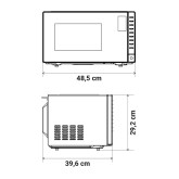 MICROONDAS 23 LITROS. GRILL. CONTROL DIGITAL. INOX