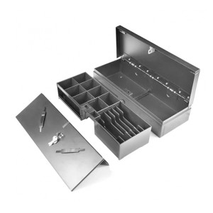 CAJON MONEDAS MUSTEK 46X17 HS-FLIPTOP RJ12 NEGRO