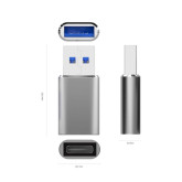 ADAPT.AISENS USB 3.2 MACHOA  TIPO C HEMBRA A108-0677